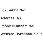 Lok Sabha Nic Address Contact Number