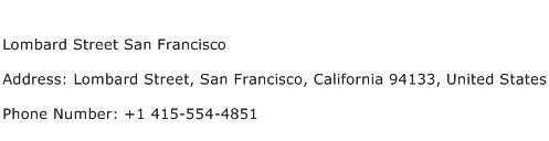 Lombard Street San Francisco Address Contact Number