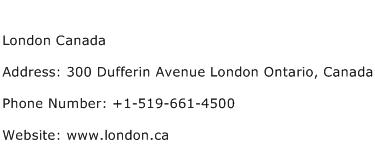 London Canada Address Contact Number