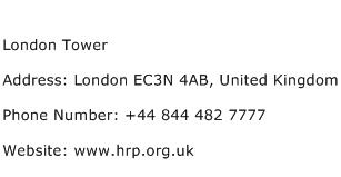 London Tower Address Contact Number