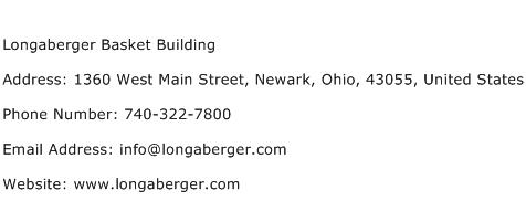 Longaberger Basket Building Address Contact Number