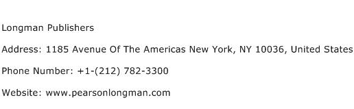 Longman Publishers Address Contact Number