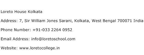 Loreto House Kolkata Address Contact Number