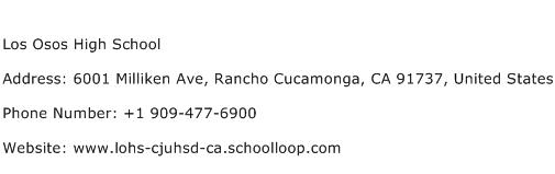 Los Osos High School Address Contact Number