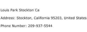 Louis Park Stockton Ca Address Contact Number