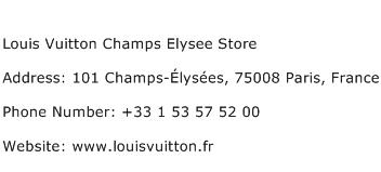 Boutique Louis Vuitton au 101 avenue des Champs-Elysées à Paris.