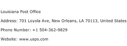 Louisiana Post Office Address Contact Number