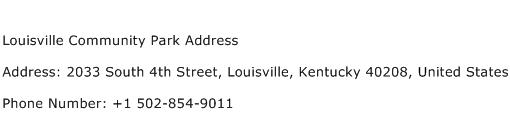 Louisville Community Park Address Address Contact Number
