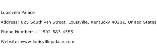 Louisville Palace Address Contact Number