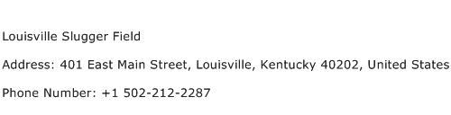 Louisville Slugger Field Address Contact Number