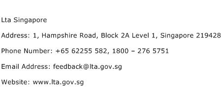 lta singapore address - land transport authority