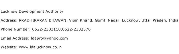 Lucknow Development Authority Address Contact Number