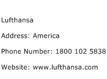 Lufthansa Address Contact Number