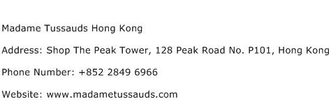 Madame Tussauds Hong Kong Address Contact Number