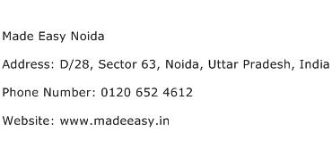 Made Easy Noida Address Contact Number