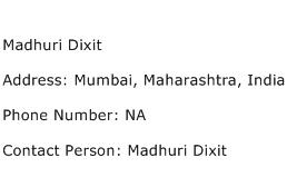 Madhuri Dixit Address Contact Number