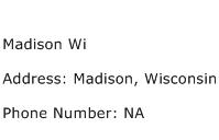 Madison Wi Address Contact Number