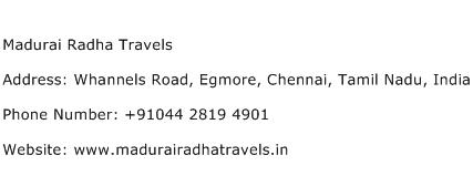 Madurai Radha Travels Address Contact Number
