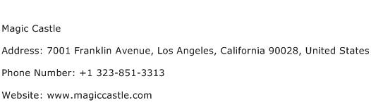 Magic Castle Address Contact Number