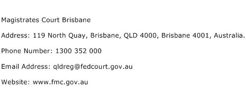 Magistrates Court Brisbane Address Contact Number