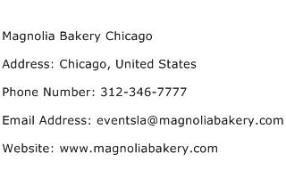 Magnolia Bakery Chicago Address Contact Number