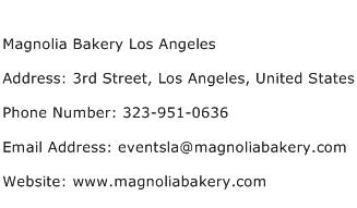 Magnolia Bakery Los Angeles Address Contact Number
