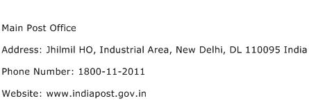 Main Post Office Address Contact Number