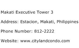 Makati Executive Tower 3 Address Contact Number