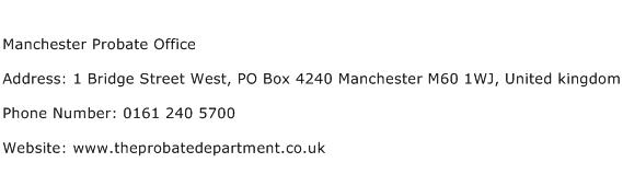 Manchester Probate Office Address Contact Number