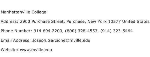 Manhattanville College Address Contact Number