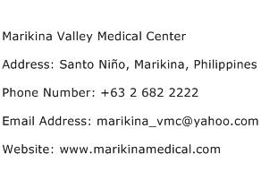 Marikina Valley Medical Center Address Contact Number