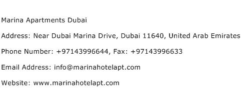 Marina Apartments Dubai Address Contact Number