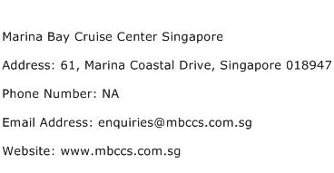 Marina Bay Cruise Center Singapore Address Contact Number