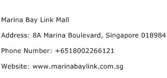 Marina Bay Link Mall Address Contact Number