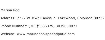 Marina Pool Address Contact Number