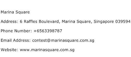 Marina Square Address Contact Number