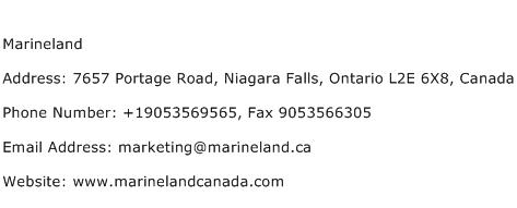 Marineland Address Contact Number