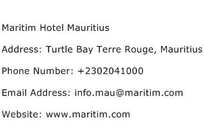 Maritim Hotel Mauritius Address Contact Number