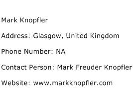 Mark Knopfler Address Contact Number