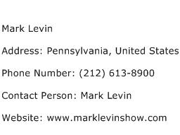 Mark Levin Address Contact Number