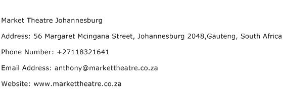 Market Theatre Johannesburg Address Contact Number