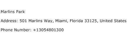 Marlins Park Address Contact Number