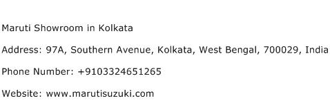 Maruti Showroom in Kolkata Address Contact Number