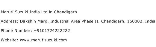 Maruti Suzuki India Ltd in Chandigarh Address Contact Number