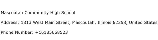 Mascoutah Community High School Address Contact Number