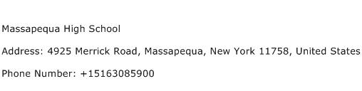 Massapequa High School Address Contact Number