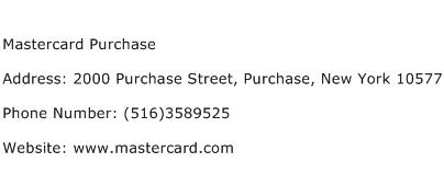 Mastercard Purchase Address Contact Number