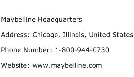 Maybelline Headquarters Address Contact Number