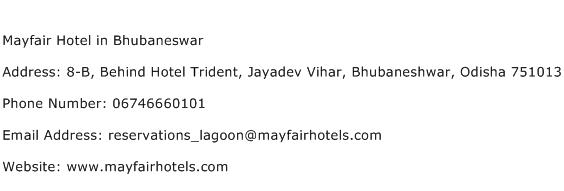 Mayfair Hotel in Bhubaneswar Address Contact Number