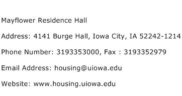 Mayflower Residence Hall Address Contact Number